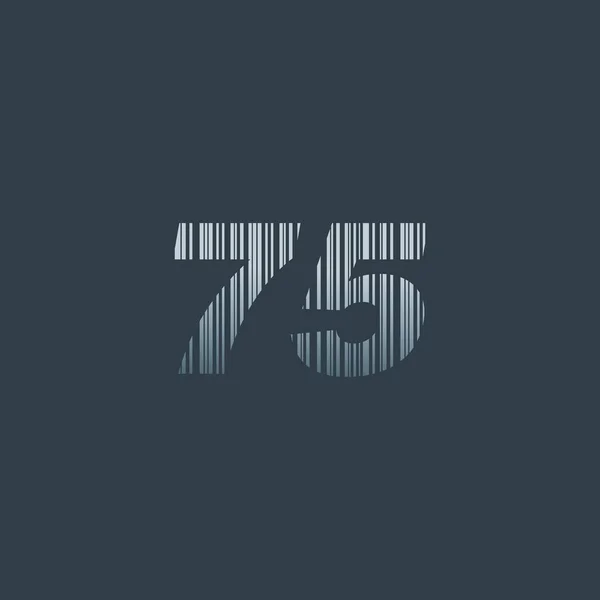 Número de código de barras logo — Vector de stock