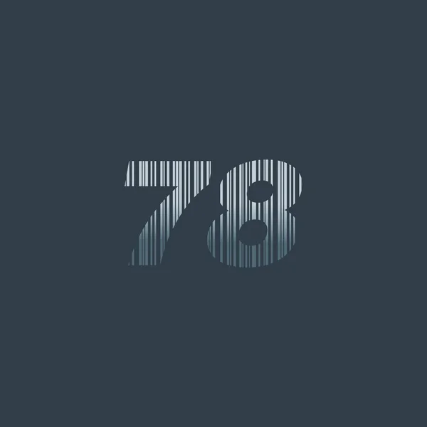 Αριθμός λογότυπο barcode — Διανυσματικό Αρχείο