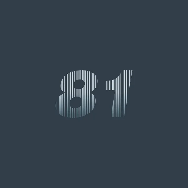 Numéro de code à barres logo — Image vectorielle