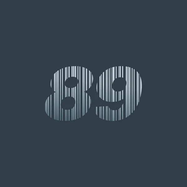 Barkod numara logosu — Stok Vektör