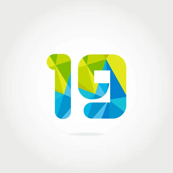 Logo du numéro géométrique — Image vectorielle