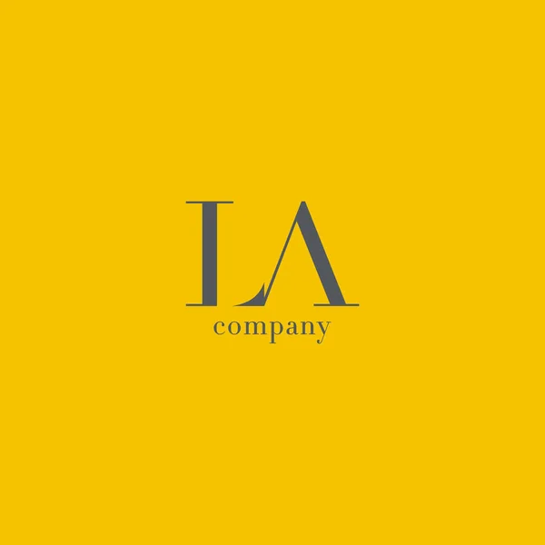 L & A logotipo da carta — Vetor de Stock
