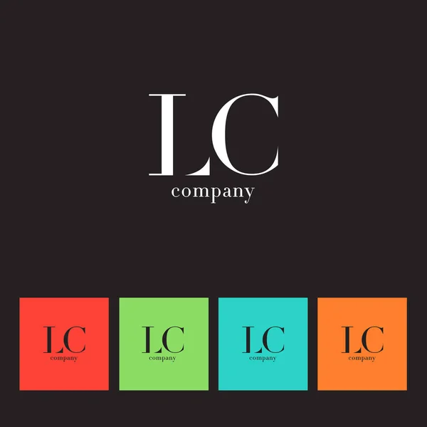 L & C brev logotyp — Stock vektor