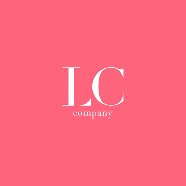 L & C brev logotyp — Stock vektor