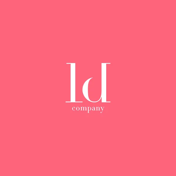 L & D brev logotyp — Stock vektor