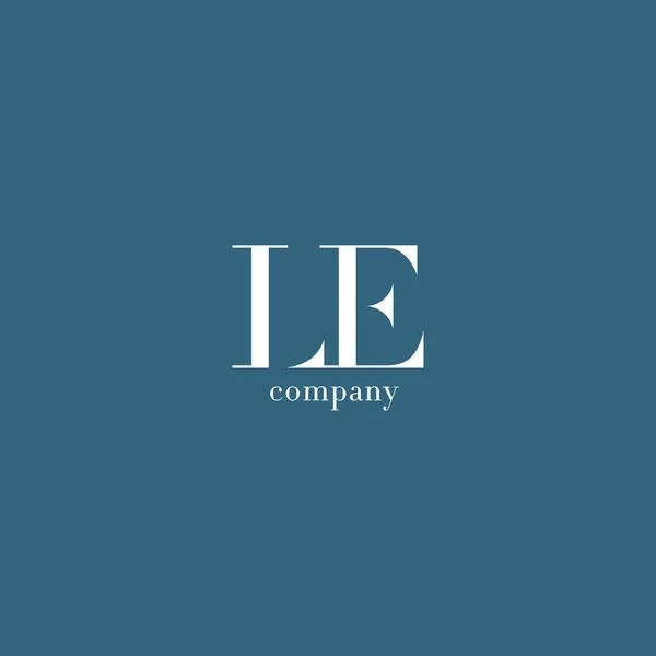 Logo lettera L & E — Vettoriale Stock