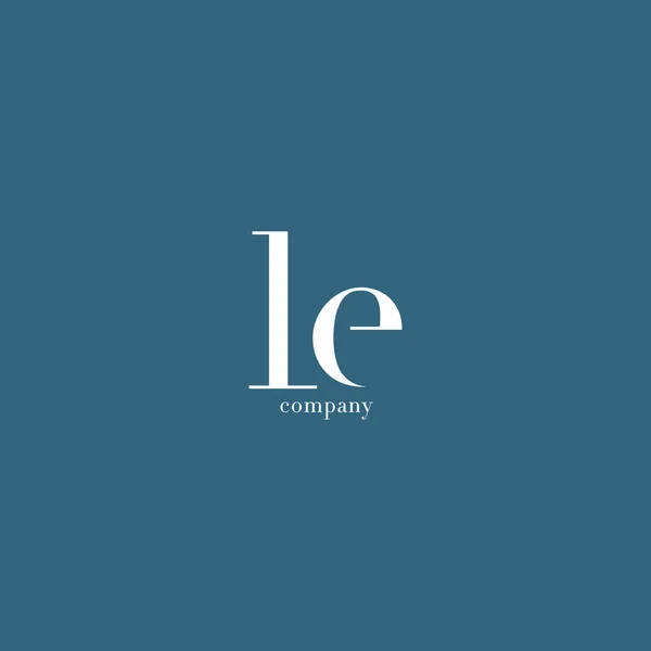 L & E Letter Logo — Stock Vector
