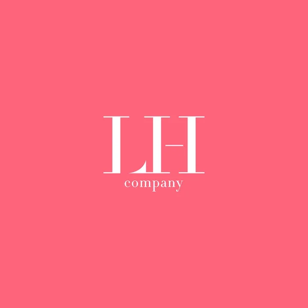 L & H brev logotyp — Stock vektor