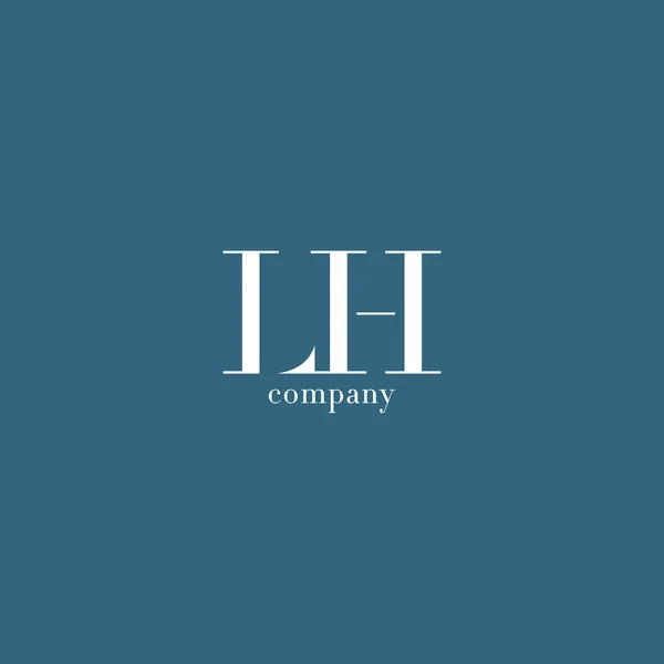 Logo della lettera L & H — Vettoriale Stock