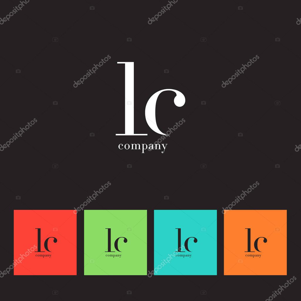 L & C Letter Logo, with Business Card Template Vector illustration