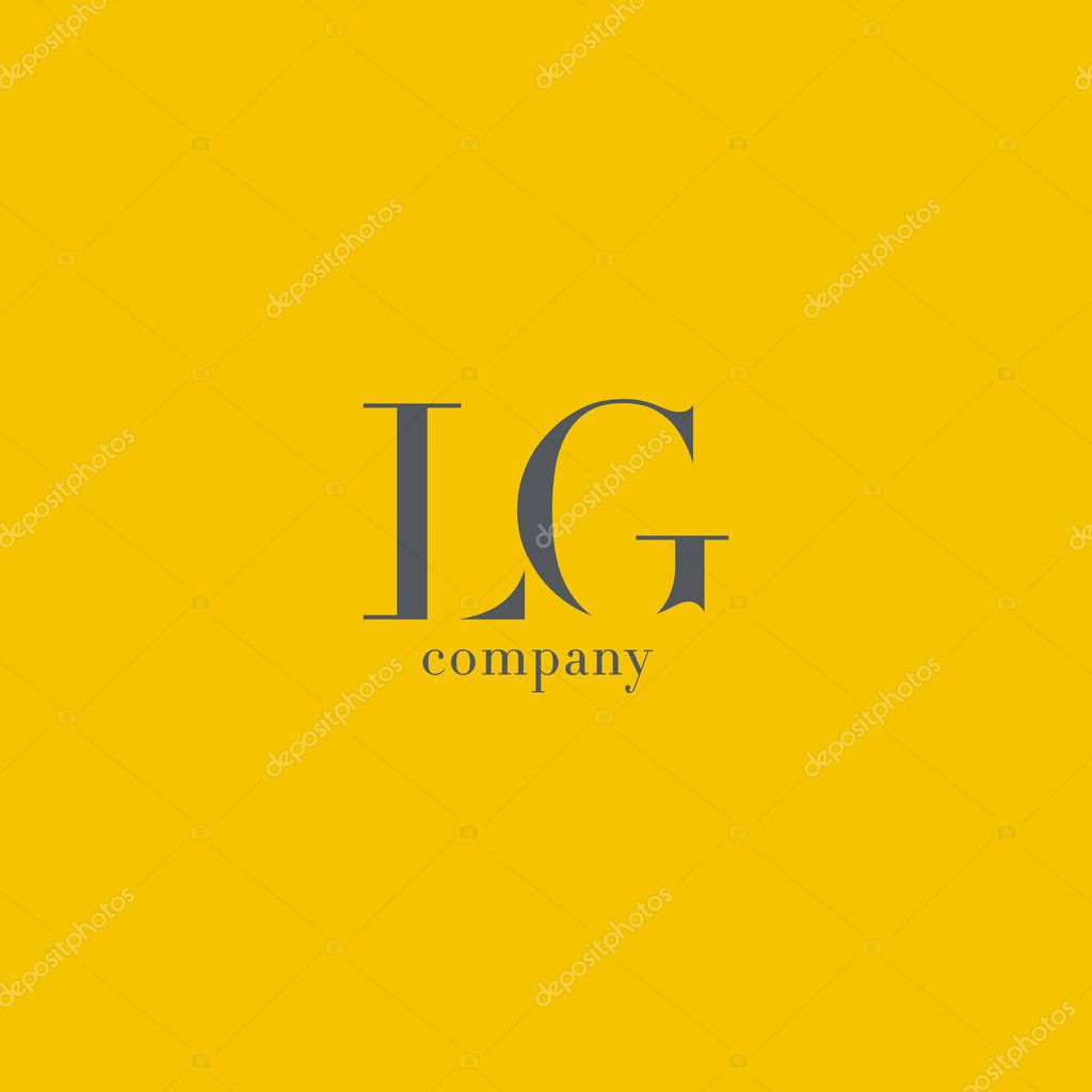 L & G Letter Logo, with Business Card Template Vector illustration