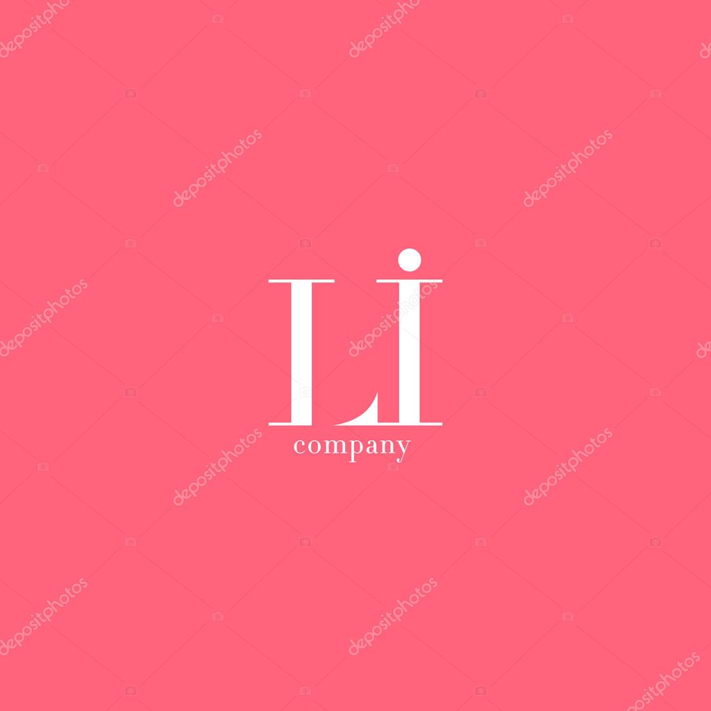 L & I Letter Logo, with Business Card Template Vector illustration