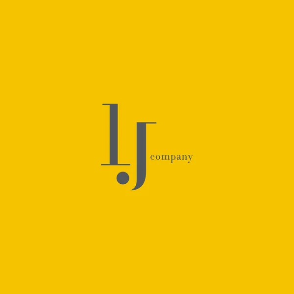 L ・ J 文字ロゴ — ストックベクタ