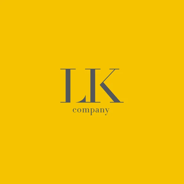 L & K brief Logo — Stockvector
