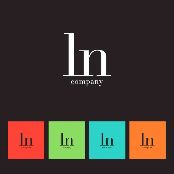 L & N Lettre Logo — Image vectorielle