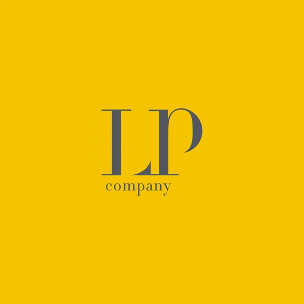 L & P Letter Logo — Stock Vector