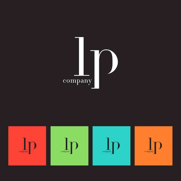 Logo lettera L & P — Vettoriale Stock