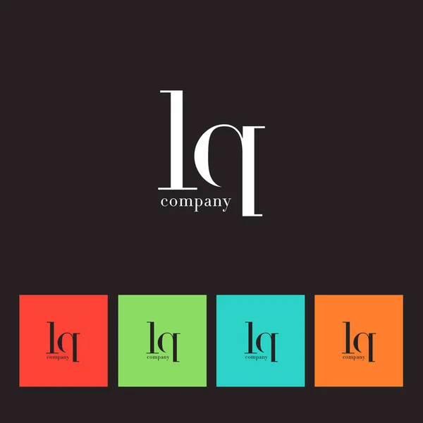 L & Q brev logotyp — Stock vektor
