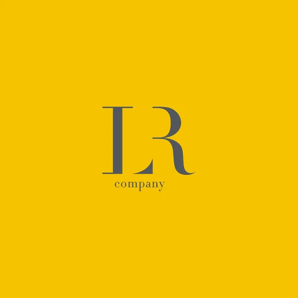 L & R Letter Logo — Stock Vector