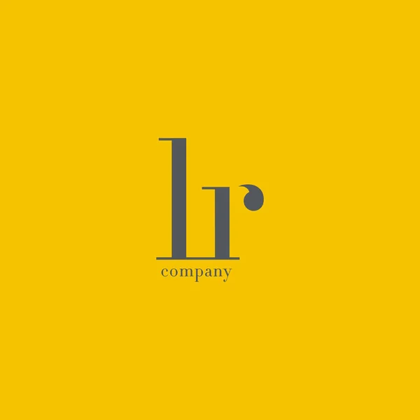 L ve R harfi Logo — Stok Vektör