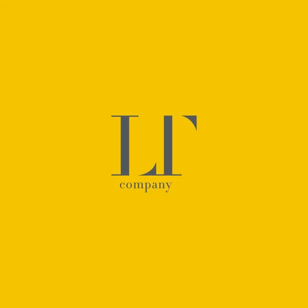 L & T logotipo da carta —  Vetores de Stock