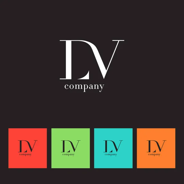 L & V brev logotyp — Stock vektor