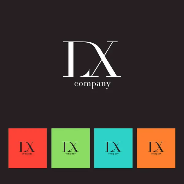 Logotipo de letra L & X — Vector de stock