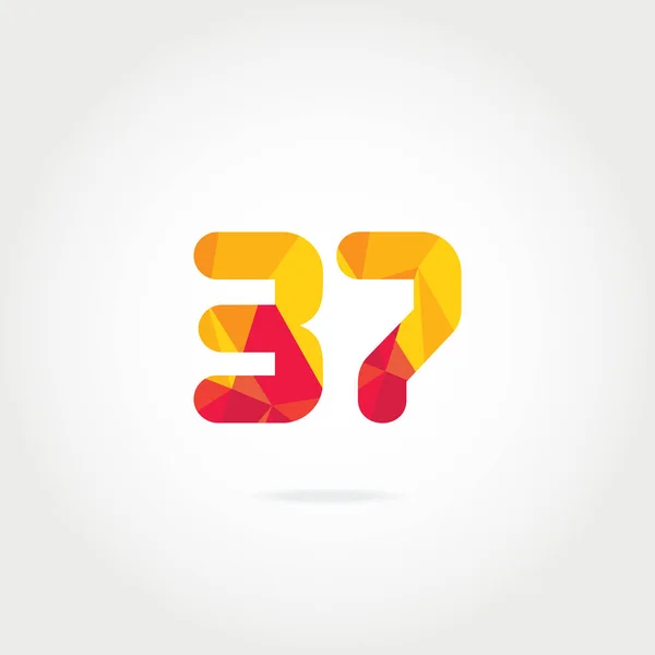 Numéro logo illustration — Image vectorielle