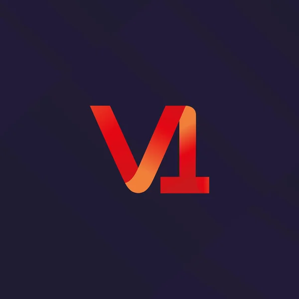 Betű és szám logó — Stock Vector