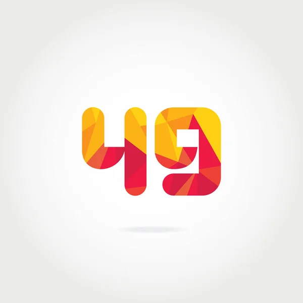 Numero logo illustrazione — Vettoriale Stock