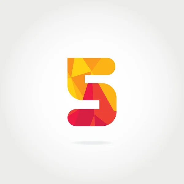 Numero logo illustrazione — Vettoriale Stock