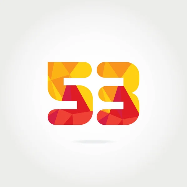 Aantal logo-afbeelding — Stockvector
