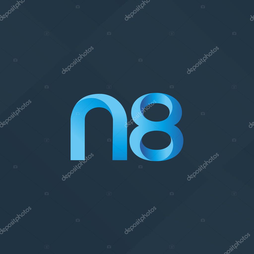 Letter and number logo icon,  Vector illustration , corporate identity, letter N and number 8
