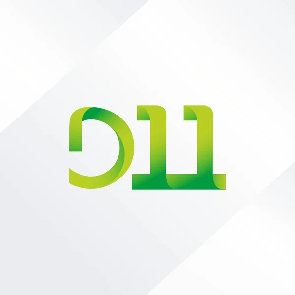 Lettre et numéro logo d11 — Image vectorielle