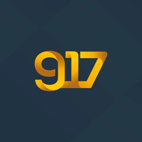 Letra y número logo — Archivo Imágenes Vectoriales