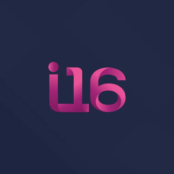 Lettre et numéro logo — Image vectorielle