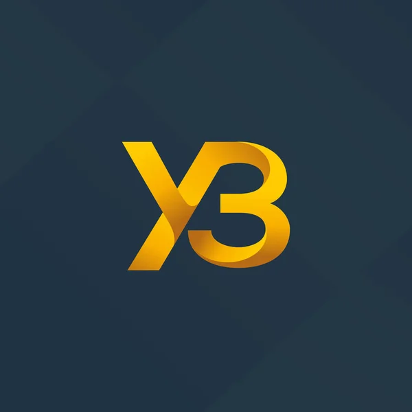 Písmeno a číslo logo — Stockový vektor