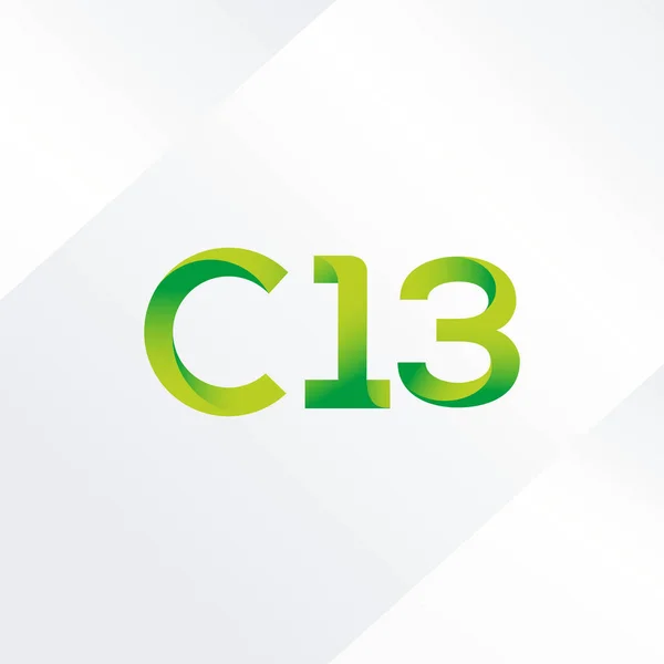 Lettre et numéro logo c13 — Image vectorielle