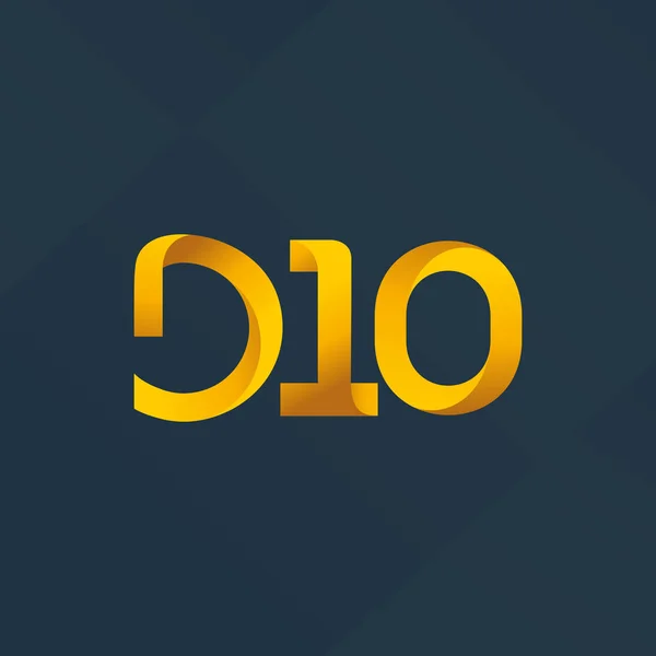 Betű és szám logó d10 — Stock Vector