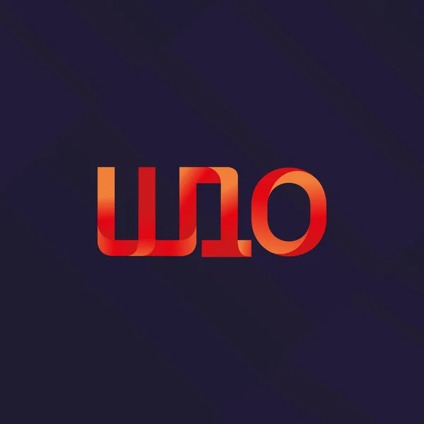 Logotipo da letra e do número — Vetor de Stock