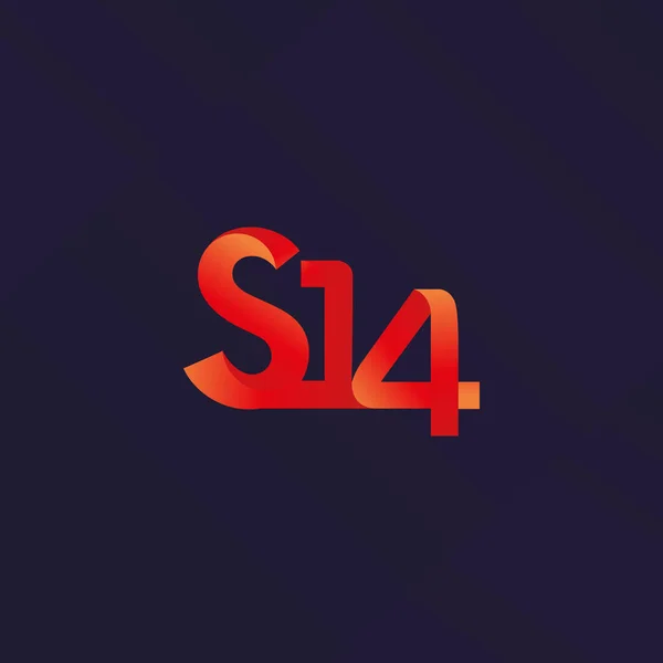Buchstabe und Zahl Logo — Stockvektor