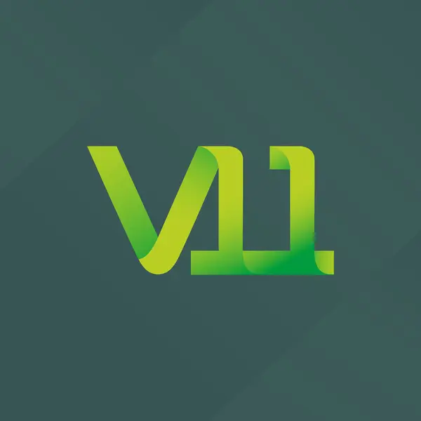 Letra y número logo — Vector de stock