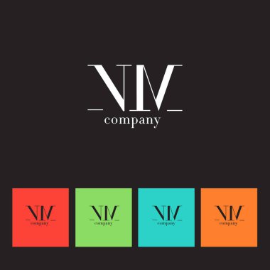N ve M harfi şirket logosu 