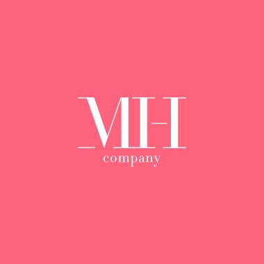M ve H harfi şirket logosu 