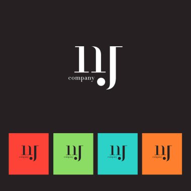 N ve J harfi şirket logosu 