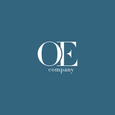 O ve E harfi şirket logosu 