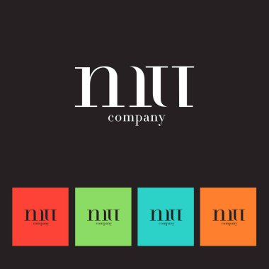 M ve U harfi şirket logosu 