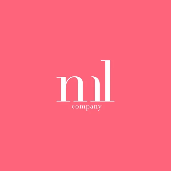 Logo aziendale M & L Letter — Vettoriale Stock