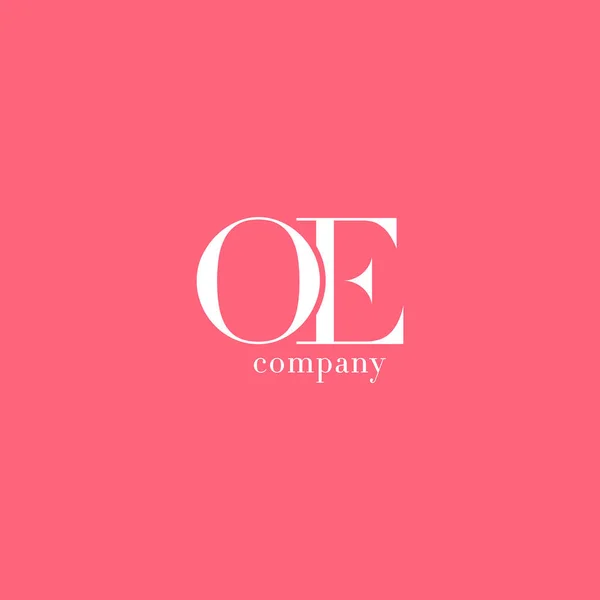 O & E dopis firemní Logo — Stockový vektor