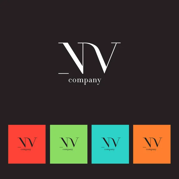 N & Logo V dopisu společnosti — Stockový vektor